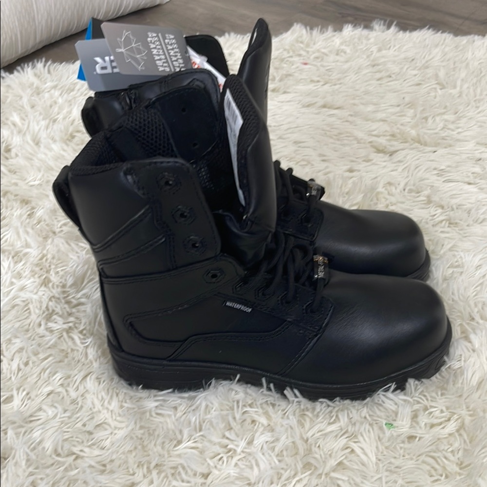 Men’s Royer Agility Airflow 5704GT Steel Toe Black Work Boots, NWT!